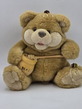 Kellytoy Honey Bear Plush in Warm Brown with Cream Accents